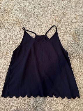 Women’s navy Scallop Hem Cami Top